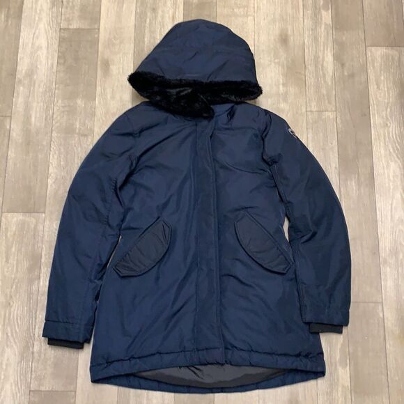 Abercrombie & Fitch‎ Fur Lined Hooded Water Resistant Quarter Trench Jacket - Picture 1 of 9